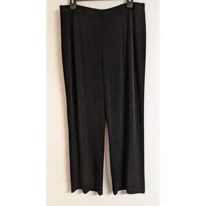 CHICO'S Travelers Black Wide Leg Elastic Waist Pull-On Pants 2 or LG Short